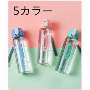 水筒直飲みプラスチックボトル水筒軽い便利オシャレスポーツ運動｜knit
