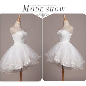 ドレス結婚式お呼ばれミモレ丈花嫁20代ウエディングドレスミニドレスカラードレスパーティードレス二次会