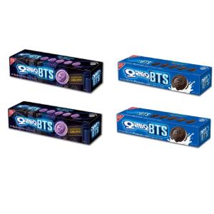【韓国お菓子】オレオ BTSコラボ ホワイト味2箱＋アイコニックホットク味2箱 100g×4箱セット｜2種食べ比べ サンドクッキー [並行輸入品]