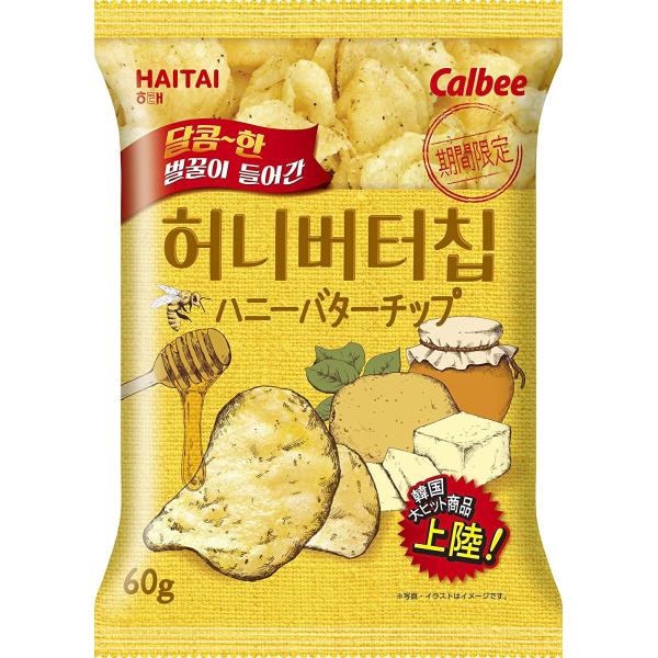 ヘテ ハニーバターチップ　60ｇ韓国 食品 お菓子 父の日 お歳暮 プレゼント 韓国 バター ハニー...