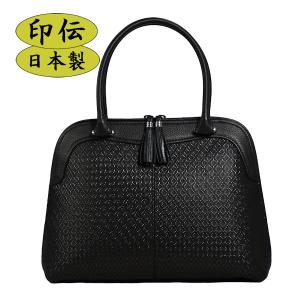 印伝 バッグ 日本製 鹿革 印伝 フォーマルバッグ 冠婚葬祭 鹿革使用 国産 F2701　｜knot-bag