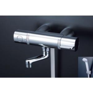 KVK 水栓金具 サーモスタット式シャワー FTB100KR8T 80mmパイプ付 代引不可商品です...