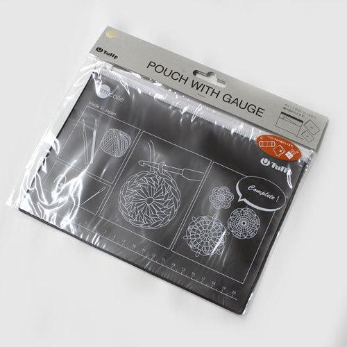 チューリップ amicolle（アミコレ） ゲージ付きポーチ　ブラウン