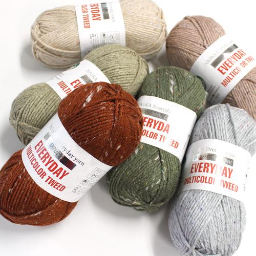 【100g巻】内藤商事毛糸　エブリデイマルチカラーツイード