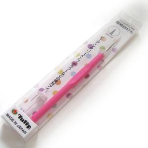 チューリップ クッショングリップ付き極細目打ちS （ピンク）