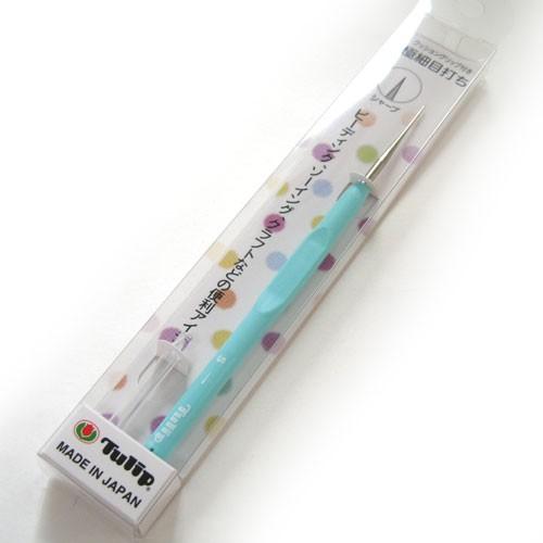 チューリップ クッショングリップ付き極細目打ちS （ミント）