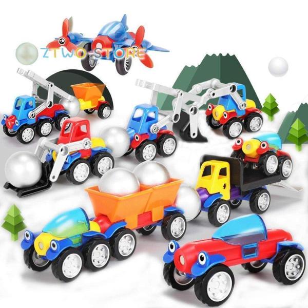 おもちゃ 知育玩具 男の子 女の子 組み立て おもちゃカー 飛行機セット 磁気 ビルディングブロック...