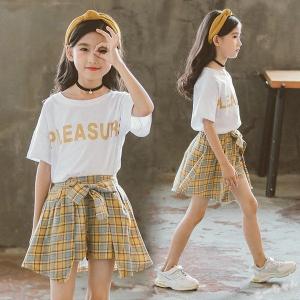 セール 子供服 セットアップ 夏 韓国子供服 女の子 ジュニア キッズ 上下セット 2点セット Tシャツ 半袖 ミニスカート 可愛い おしゃれ 110 120 130 140 150 160