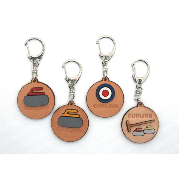 カーリング カーリンググッズ キーホルダー (丸型) ストーン ハウス キーリング