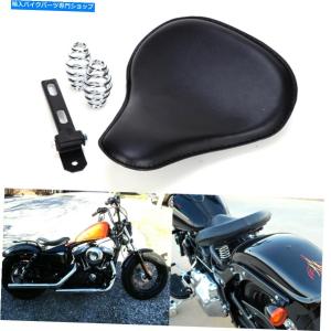 シート ハーレーダビッドソンのためのボバーシートブラックオートバイの春のソロシートのカスタム Refit Bobber Seat BLACK Motorcycle Spring Solo S｜koalucky