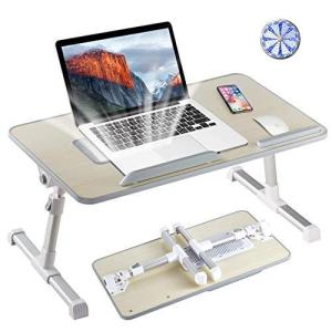 8AMTECH ベッド用ノートパソコンスタンド ポータブルノートパソコンテーブル 折りたたみ式脚付きノートブックコンピュータデスク ノートPCスタンド