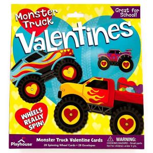 Playhouse Spinning Wheels Monster Trucks 28 Card Super Valentine Exchange Pの商品画像