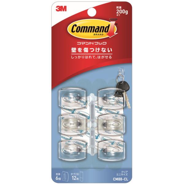 3M　コマンドフック　ミニフック透明（CM88-CL）