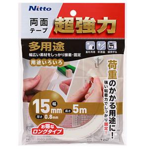 ニトムズ 超強力両面テープ 多用途 幅15mm×長さ5m  T4542