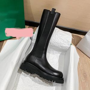 厚底ブーツ ロングブーツ レディース ストレッ...の詳細画像3