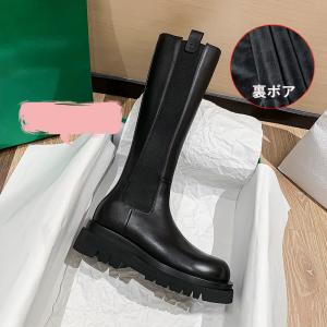厚底ブーツ ロングブーツ レディース ストレッ...の詳細画像4
