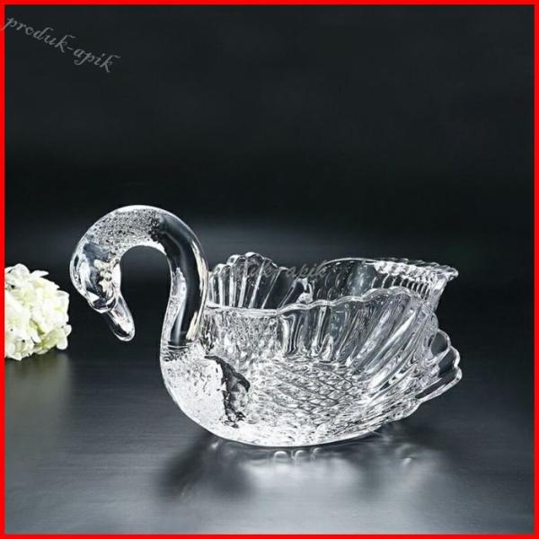 皿 プレート 食器 キッチン用品 器 おしゃれ ギフト プレゼント 白鳥 ガラス製 透明感 クリアラ...