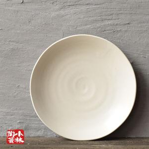 美品】ヨミヤタカシ 余宮 隆 *鎬リム皿 26cm*食器お皿作家【陶器