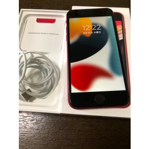 超美品　国内版 simフリー iPhoneSE 第2世代　64GB レッド色　バッテリー100%