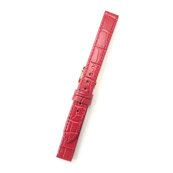 時計バンド １２ミリ ワニ柄型押し ピンク 送料１００円より ＢＡＮＢＩ 時計ベルト １２mm