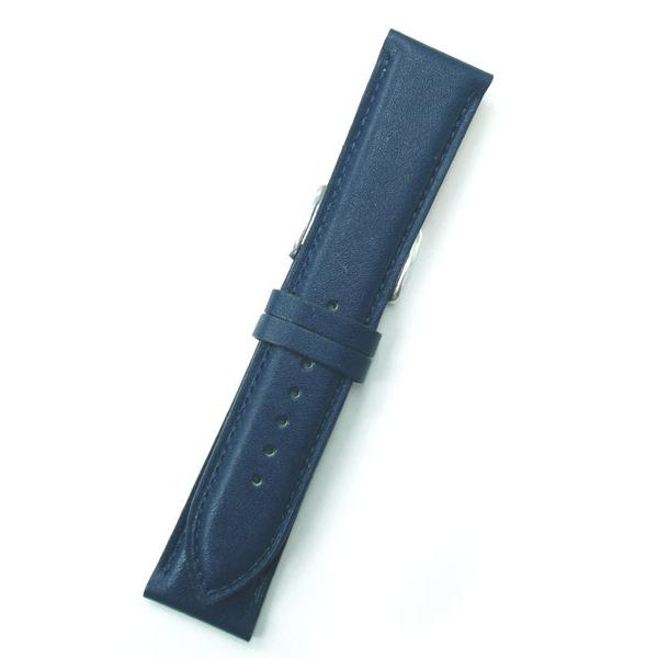 時計バンド ２２ミリ 牛革 無地 ネイビー 送料100円より ＢＡＮＢＩ バンビ  時計ベルト ２２...