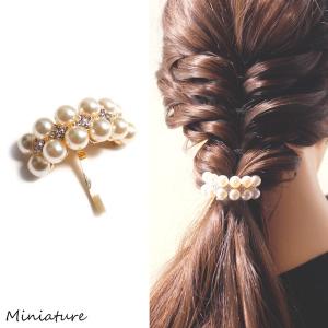 ヘアカフ パール 上品 お呼ばれ ポニーフック ...の商品画像