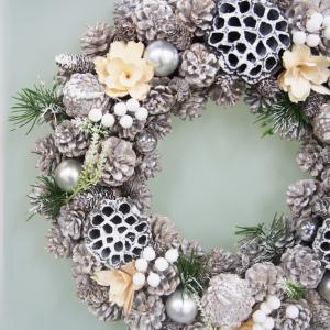 クリスマスリースLLサイズ ナチュラルリース ...の詳細画像3