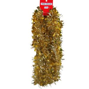 クリスマスパーティーモール500cmチャンキーゴールドシルバー＆ブルー