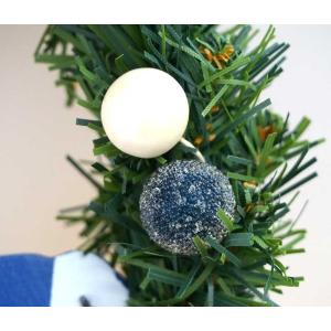 クリスマスリース 20cm ブルー 玄関 おし...の詳細画像4