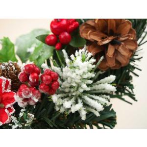 クリスマスリース 20cm スノーレッド 玄関...の詳細画像2