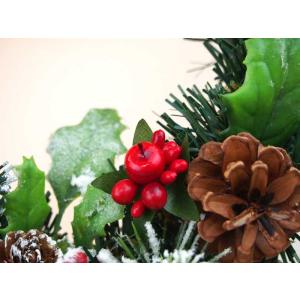 クリスマスリース 20cm スノーレッド 玄関...の詳細画像4