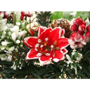 クリスマスリース 20cm スノーレッド 玄関...の詳細画像5