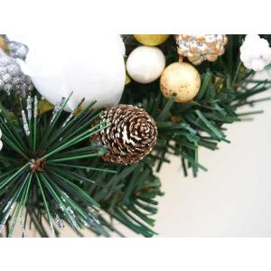クリスマスリース 20cm ホワイトゴールド ...の詳細画像4