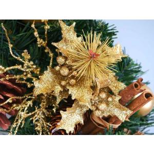 デラックスクリスマスリース 60cm ゴールド...の詳細画像1