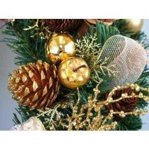 デラックスクリスマスリース 60cm ゴールド...の詳細画像2