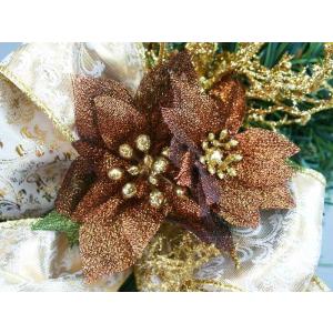 デラックスクリスマスリース 60cm ゴールド...の詳細画像4