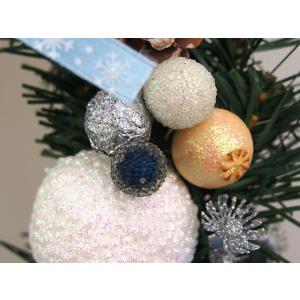 クリスマスリース 30cm ライトブルー 玄関...の詳細画像4