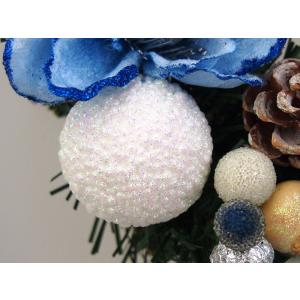 クリスマスリース 30cm ライトブルー 玄関...の詳細画像5