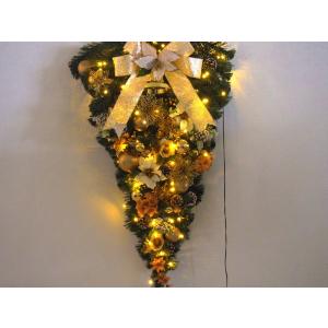 LED100球クリスマスリース 100cm ゴ...の詳細画像2
