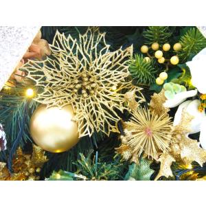 LED100球クリスマスリース 100cm ゴ...の詳細画像5