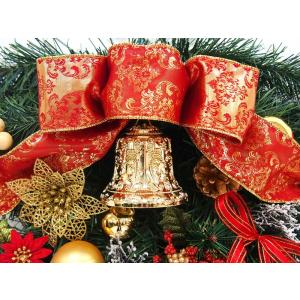 デラックスクリスマスリース 80cm レッド ...の詳細画像1