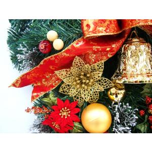 デラックスクリスマスリース 80cm レッド ...の詳細画像2