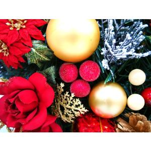 デラックスクリスマスリース 80cm レッド ...の詳細画像4