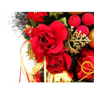 デラックスクリスマスリース 80cm レッド ...の詳細画像5