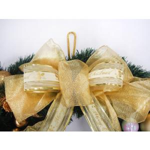 クリスマスリース 80cm ゴールド 特大 玄...の詳細画像1