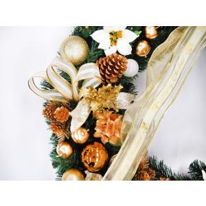 クリスマスリース 80cm ゴールド 特大 玄...の詳細画像4