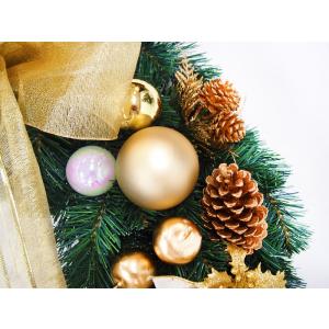 クリスマスリース 80cm ゴールド 特大 玄...の詳細画像5
