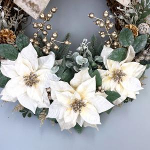 クリスマスリース45cm ゴールド 玄関 部屋...の詳細画像2