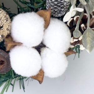 クリスマスリース15cm ホワイト 玄関 部屋...の詳細画像5