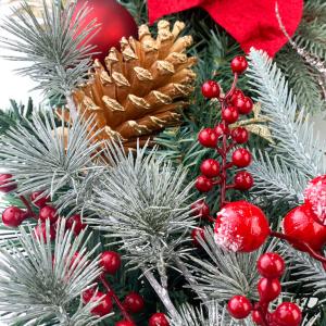 クリスマスリース 60cm レッド 特大 玄関...の詳細画像4